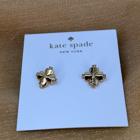 Kate Spade Legacy Logo Spade Flower Studs (with GIFT BAG) - Picture 4 of 7